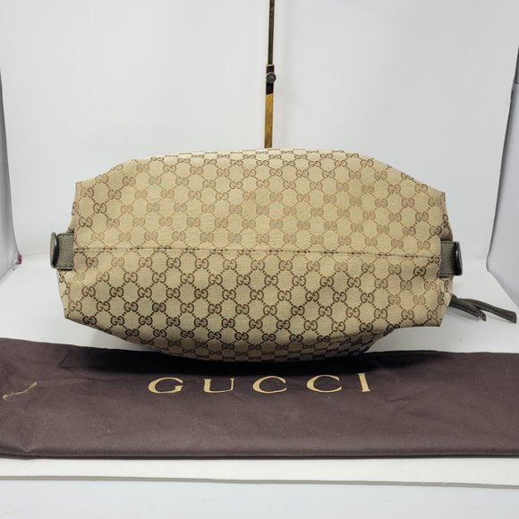 GUCCI Monogram Bamboo Tassel Shoulder Bag - Picture 3 of 14